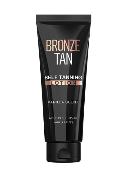 Bronze Tan Self Tanning Lotion - Vanilla Scented Sunless Tanner for Face & Body - Hydrating, Streak-Free Natural Glow (6.76 fl oz) Avelisse