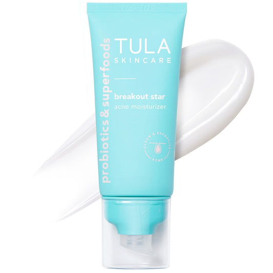 TULA Skin Care Breakout Star Acne Moisturizer – Prevents & Treats Breakouts, Brightens Marks, Soothes Skin with Prebiotics, Salicylic Acid, Azelaic Acid, Niacinamide, Watermelon – 1.7 fl oz Avelisse
