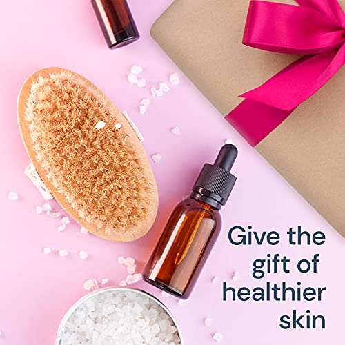 SCALA Natural Bristle Body Brush – Medium Strength Dry Brushing Brush for Exfoliation, Cellulite, Lymphatic Drainage & Blood Flow (Wooden Handle, 5 Count Pack) - görsel 3
