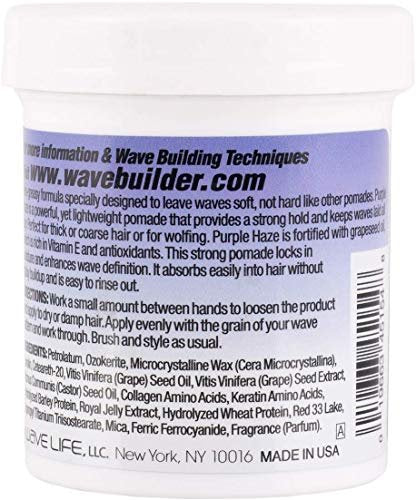 Wavebuilder Deep Wave Purple Haze Ultra Hold Pomade for Men & Women - 3 oz