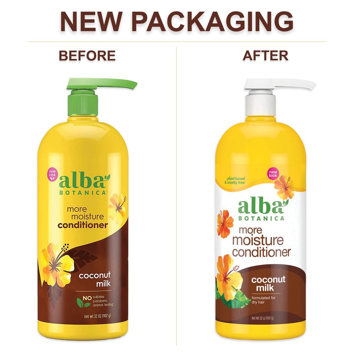 Alba Botanica More Moisture Conditioner for Dry Hair, Coconut Milk, 32 FL OZ Avelisse