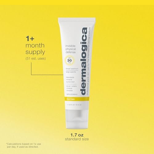 Dermalogica Invisible Physical Defense SPF30 - 1.7 Fl Oz Face Sunscreen Moisturizer, Non-Greasy, Defends Against UVA/UVB/Blue Light Avelisse