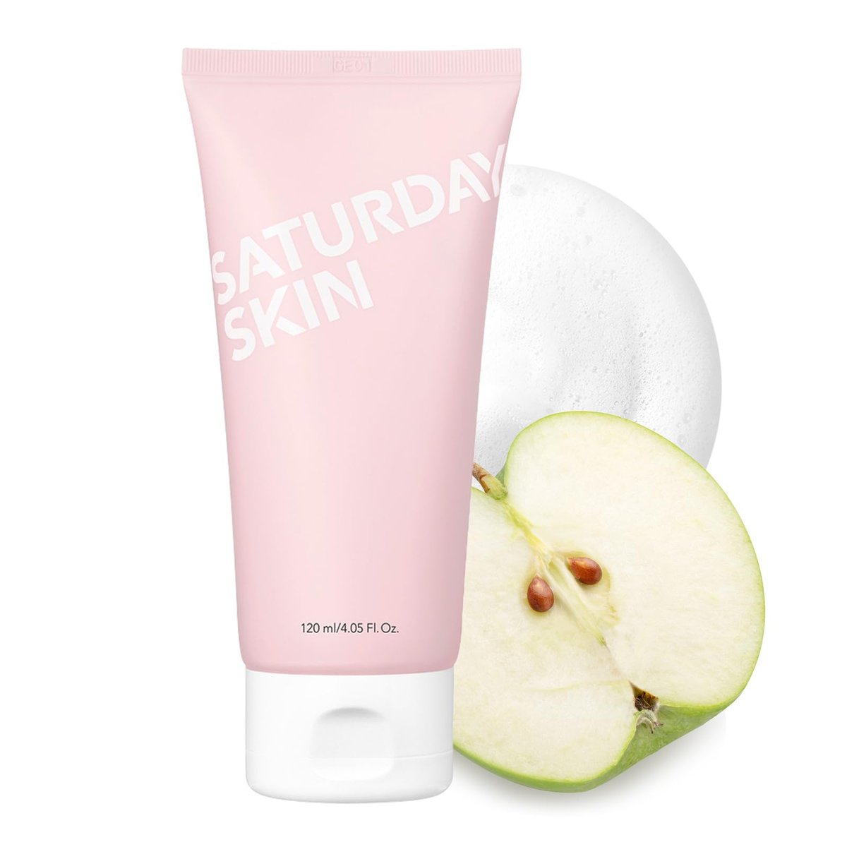 Saturday Skin Hydrating Foam Cleanser – Anti-Aging Face Wash with Apple Extract for Sensitive, Dry Skin | 4.05 Fl Oz Avelisse