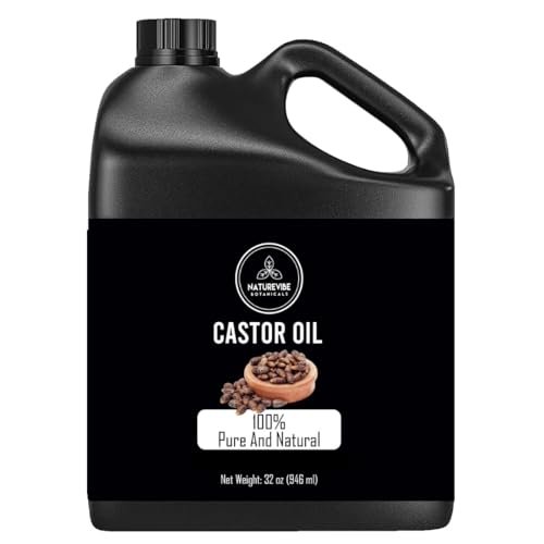 Naturevibe Botanicals 100% Pure Cold-Pressed Castor Oil 32 oz - Hexane-Free, Vegan & Non-GMO for Hair Growth, Skin Care, Eyelashes & Eyebrows - görsel 2