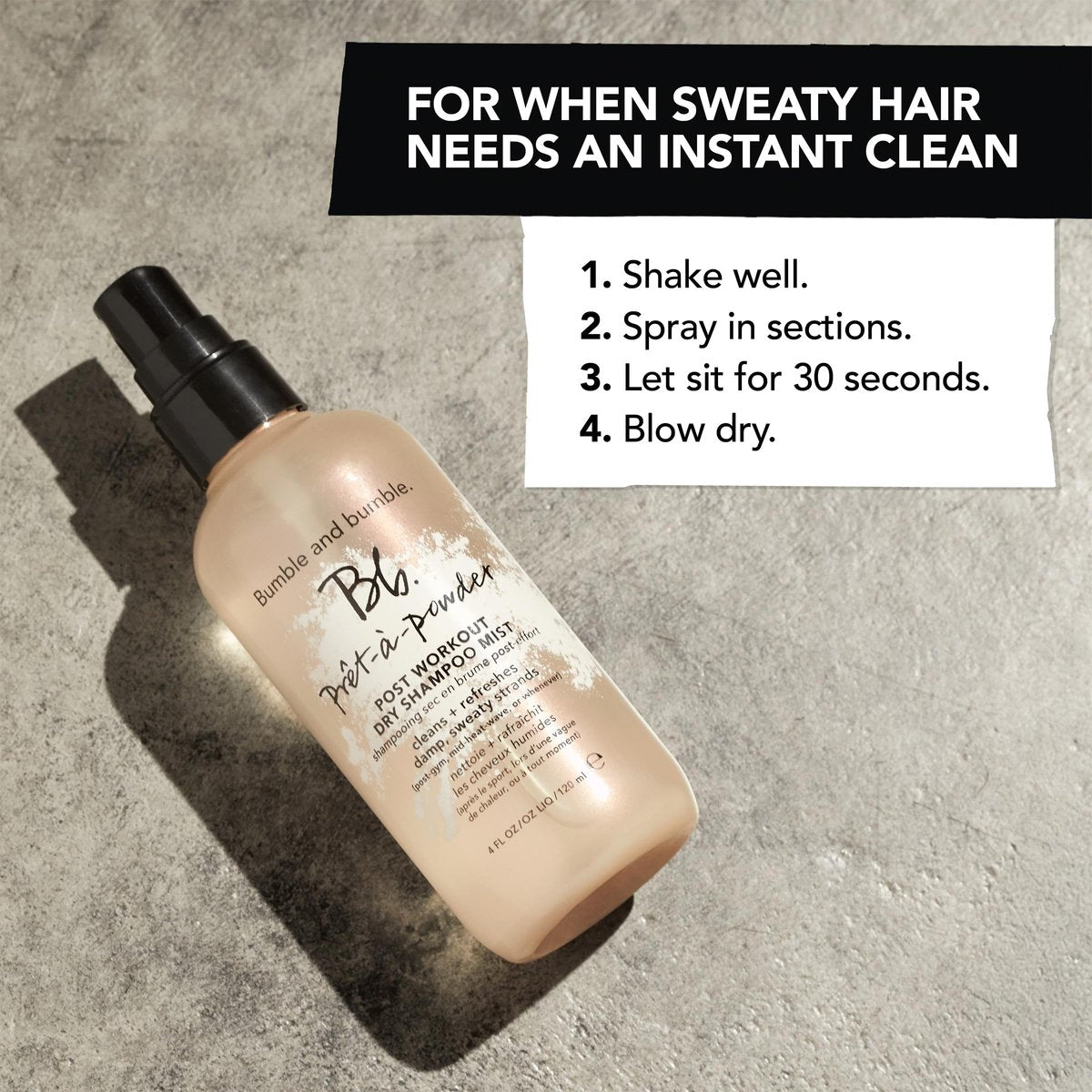 Bumble and bumble Prêt-à-Powder Post Workout Dry Shampoo Hair Mist - Non-Aerosol, Cleanses Sweat & Eliminates Odor, 4 Fl Oz - görsel 17