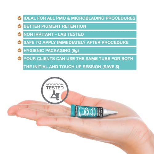 Microblading Aftercare - Box of 25 Individual Packets for PMU and Tattoo Aftercare - Brows, Eyes, Lips Ointment - Petroleum & Paraben Free, Not Tested on Animals Avelisse