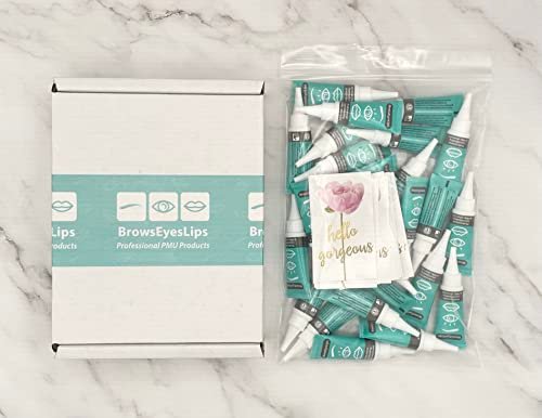 Microblading Aftercare - Box of 25 Individual Packets for PMU and Tattoo Aftercare - Brows, Eyes, Lips Ointment - Petroleum & Paraben Free, Not Tested on Animals Avelisse