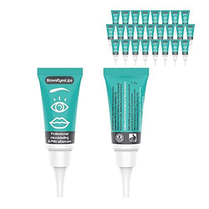 Microblading Aftercare - Box of 25 Individual Packets for PMU and Tattoo Aftercare - Brows, Eyes, Lips Ointment - Petroleum & Paraben Free, Not Tested on Animals Avelisse