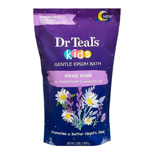 Dr Teal's Kids Gentle Epsom Bath Sleep Soak with Melatonin & Essential Oils, 32 oz Avelisse
