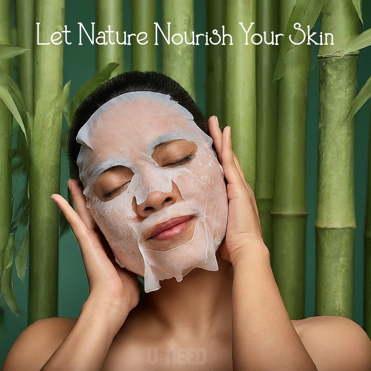 U-NEED 100 pcs Korean Face Sheet Mask (10 Types x 10 pcs) - Natural Tencel Facial Mask, Moisturizing & Tightening, Pigment Balancing, K-Beauty Avelisse