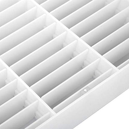 30 Grid Nail Display Case for Nail Art Decorations - Empty Nail Storage Box with Clear Compartments for Nail Tips, White