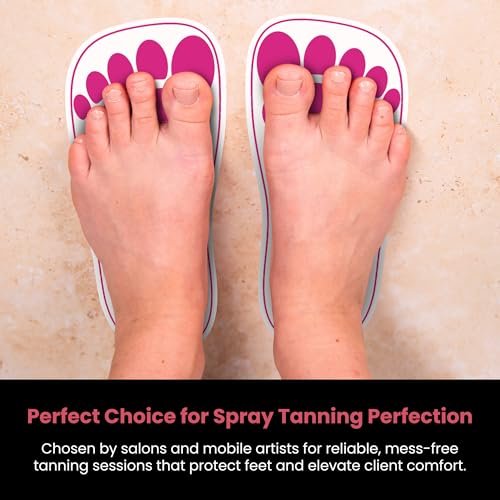 Disposable Spray Tanning Feet Pads – 25 Pairs (50 Feet) Hygienic Foot Protectors for Salons Avelisse