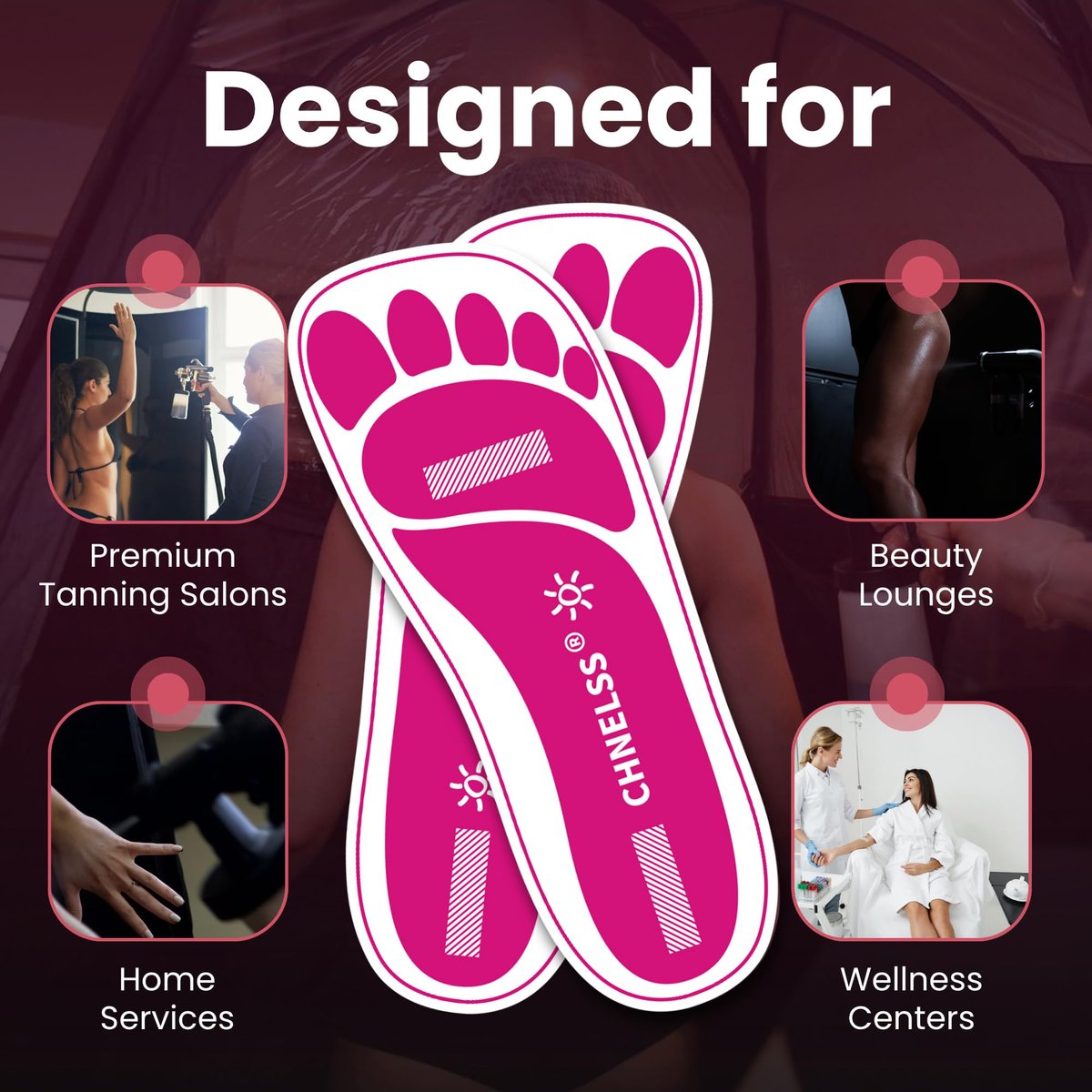 Disposable Spray Tanning Feet Pads – 25 Pairs (50 Feet) Hygienic Foot Protectors for Salons Avelisse
