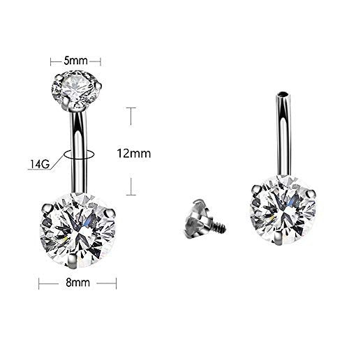 Jconly Pain-Free Belly Button Piercing Kit – 14G Hypoallergenic Steel Needles & Clamp | Professional Navel Ring Starter Set for Safe DIY at Home - görsel 4