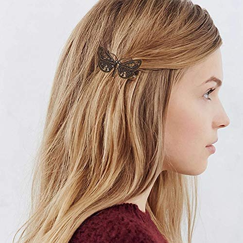 inSowni 30 Pack Small Cute Decorative Bronze Metal Vintage Alligator Hair Clips Retro Barrettes Bobby Pins Leaf Flower Butterfly Gothic Punk for Women Girls Avelisse