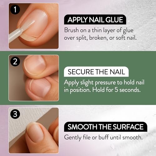 IBD 5-Second Brush On Nail Glue – Strong Nail Glue for Press Ons and Acrylic Nails, Quick-Dry Gel for Split or Broken Nails, Nail Bond & Repair – 6g, 3-Pack - görsel 10