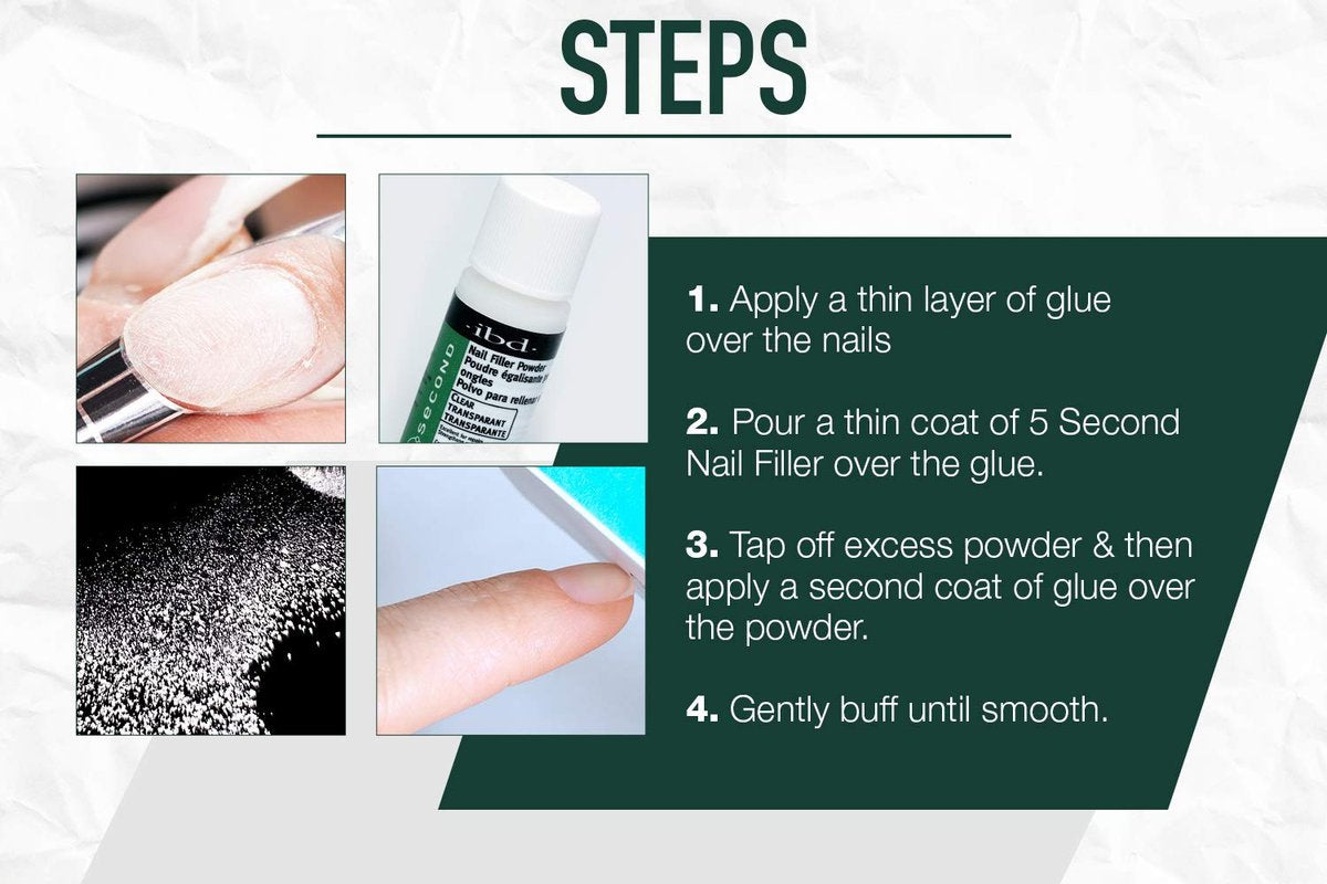 IBD 5 Second Nail Filler Powder – Instant Nail Repair & Strengthening for Cracked, Split & Damaged Nails, 4g (3 ct) - görsel 8