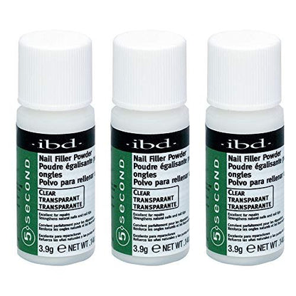 IBD 5 Second Nail Filler Powder – Instant Nail Repair & Strengthening for Cracked, Split & Damaged Nails, 4g (3 ct)