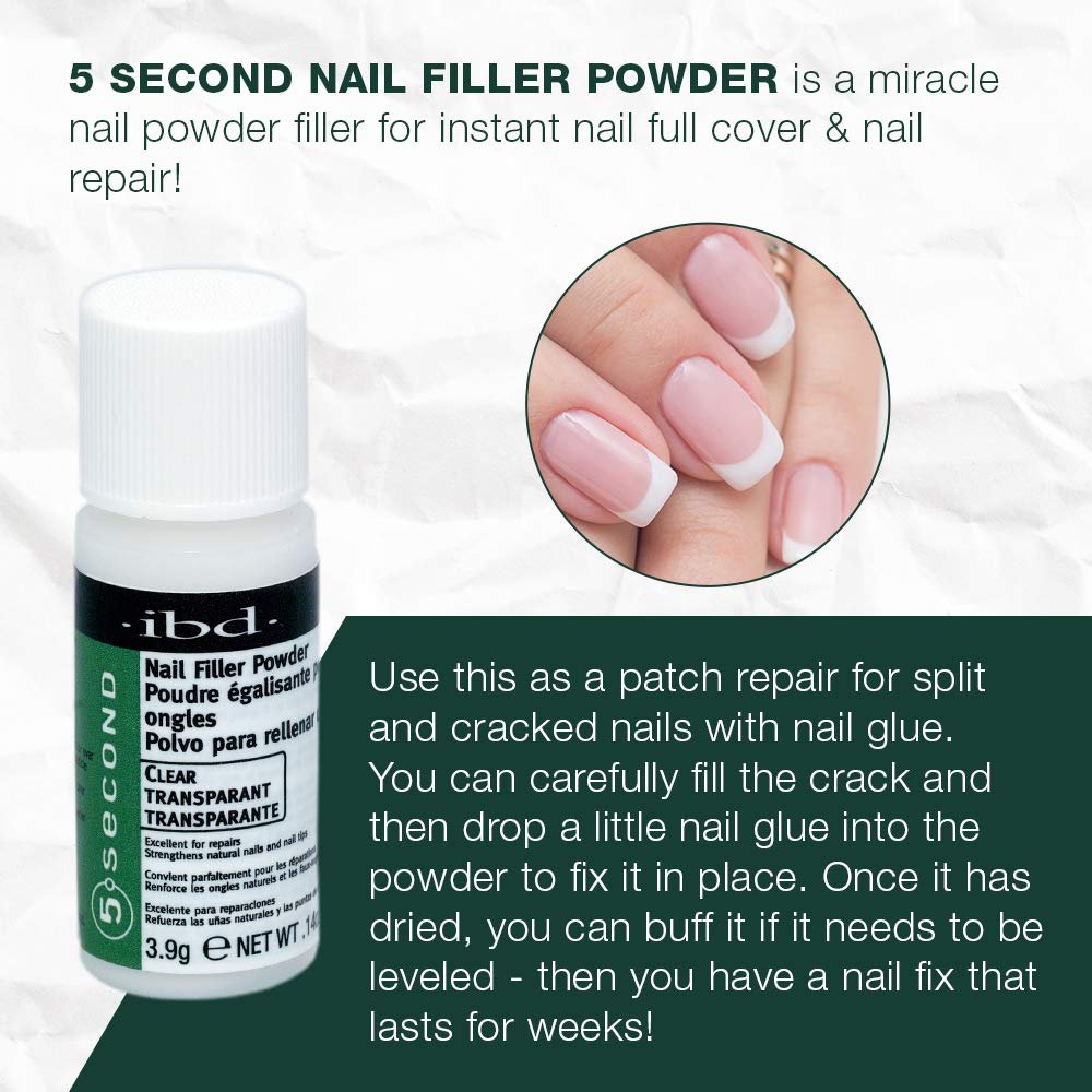 IBD 5 Second Nail Filler Powder – Instant Nail Repair & Strengthening for Cracked, Split & Damaged Nails, 4g (3 ct) - görsel 6