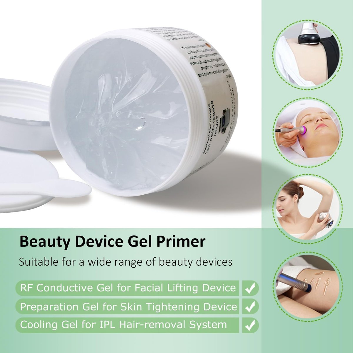 Microcurrent Conductive Gel for Radio Frequency & Skin Firming Machines – 500ml (16.9 fl oz) - görsel 9