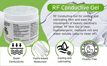 Microcurrent Conductive Gel for Radio Frequency & Skin Firming Machines – 500ml (16.9 fl oz)
