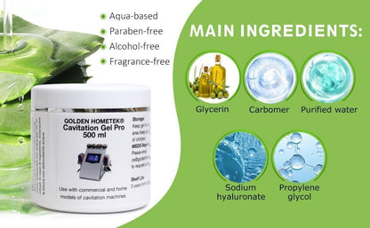 Microcurrent Conductive Gel for Radio Frequency & Skin Firming Machines – 500ml (16.9 fl oz)
