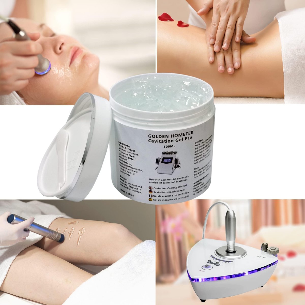 Microcurrent Conductive Gel for Radio Frequency & Skin Firming Machines – 500ml (16.9 fl oz) - görsel 7