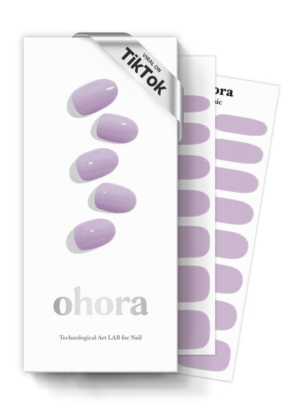 ohora Semi Cured Gel Nail Strips (N Blueberry Jam) - 34-Piece Set, Solid Purple, UV/LED Curable, Salon-Quality Manicure at Home Avelisse