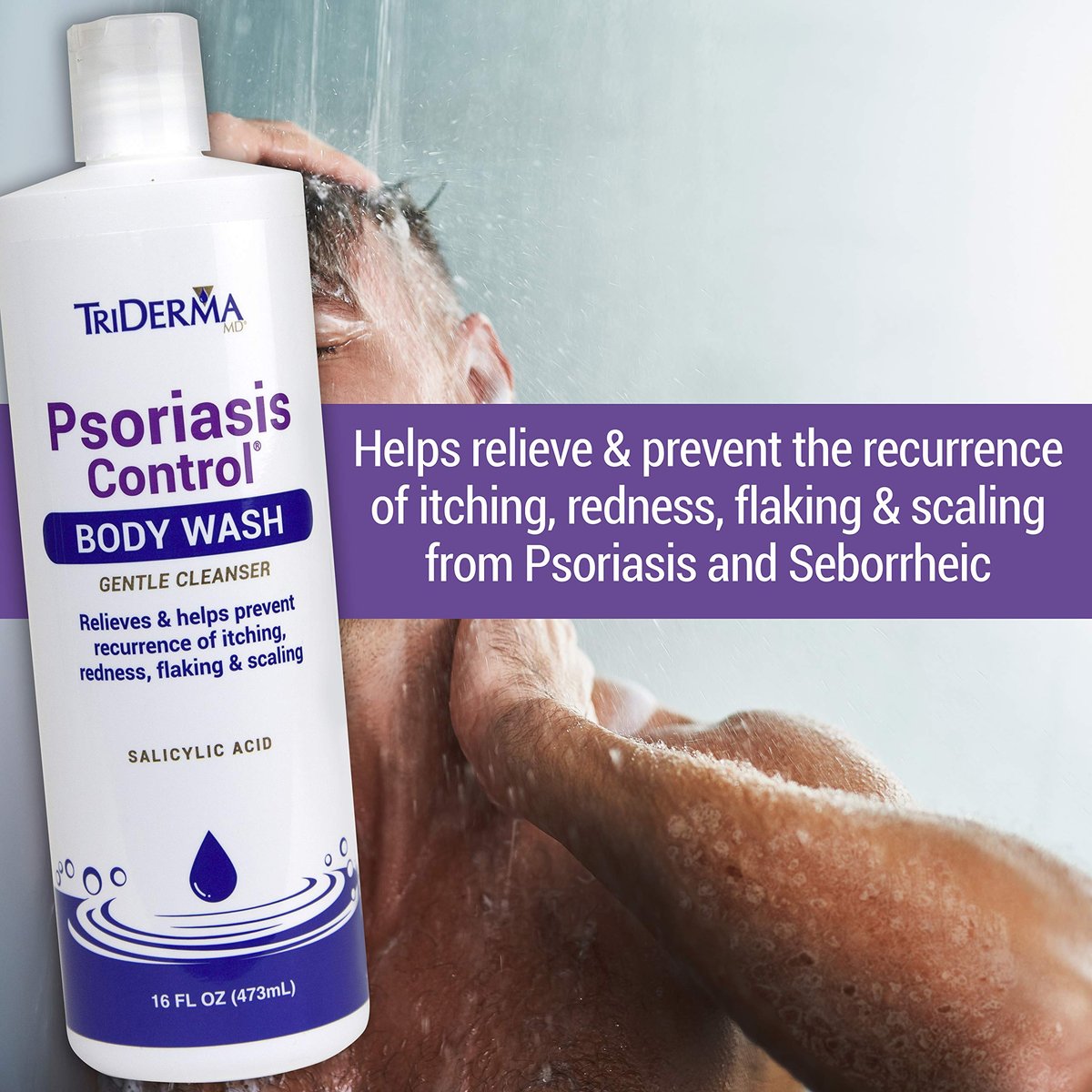 TriDerma Psoriasis Control Body Wash – – Inactive Ingredients: Water, Sodium Laureth Sulfate, Cocamidopropyl – Image 7