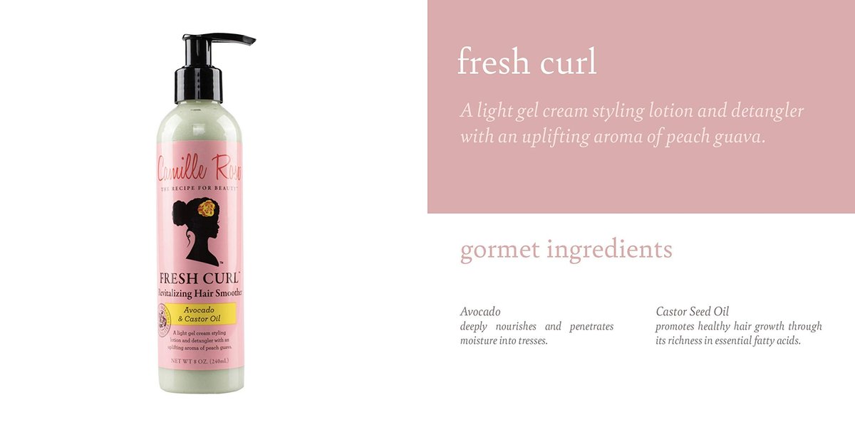 Camille Rose Fresh Curl Revitalizing Hair Smoother with Avocado & Castor Oil - 8 oz - görsel 3