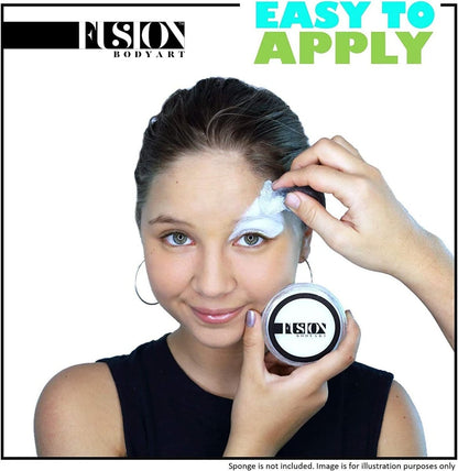 Fusion Body Art Face Paint - Professional Paraffin White (32g) - Water Activated, Hypoallergenic, Non-Toxic, Vegan Face & Body Paint