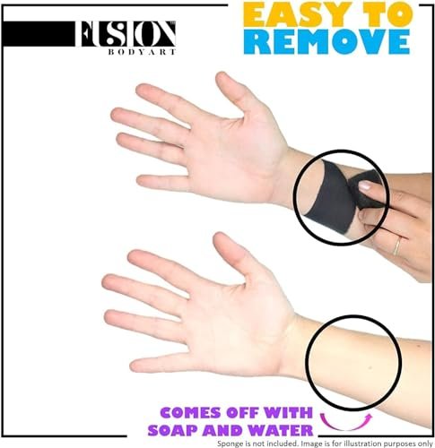 Fusion Body Art Face Paint - Professional Paraffin White (32g) - Water Activated, Hypoallergenic, Non-Toxic, Vegan Face & Body Paint - görsel 5