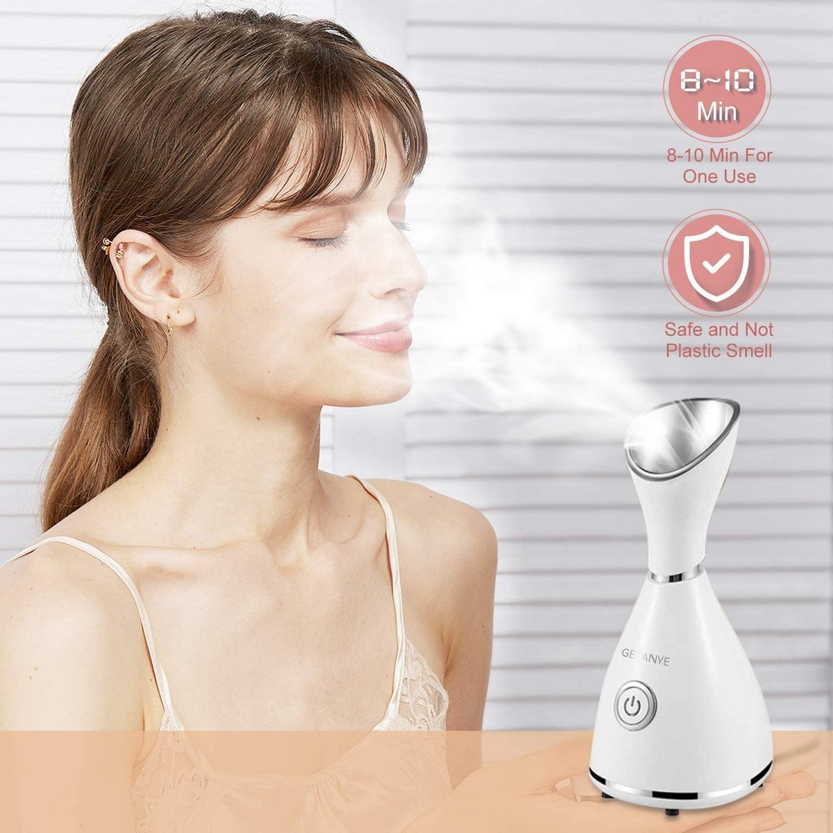 GETANYE Nano Ionic Face Steamer - Deep Pore Cleansing & Moisturizing Spa Humidifier with Free Blackhead Remover Kit Avelisse