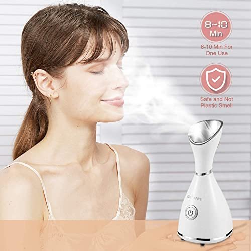 GETANYE Nano Ionic Face Steamer - Deep Pore Cleansing & Moisturizing Spa Humidifier with Free Blackhead Remover Kit Avelisse