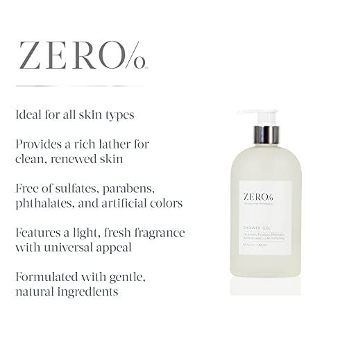 Gilchrist & Soames Zero% Unisex Shower Gel and Body Wash - 15.5 oz - Light & Fresh, Gently Cleansing, Zero Parabens, Sulfates, and Phthalates Avelisse