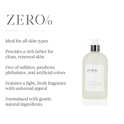 Gilchrist & Soames Zero% Unisex Shower Gel and Body Wash - 15.5 oz - Light & Fresh, Gently Cleansing, Zero Parabens, Sulfates, and Phthalates Avelisse