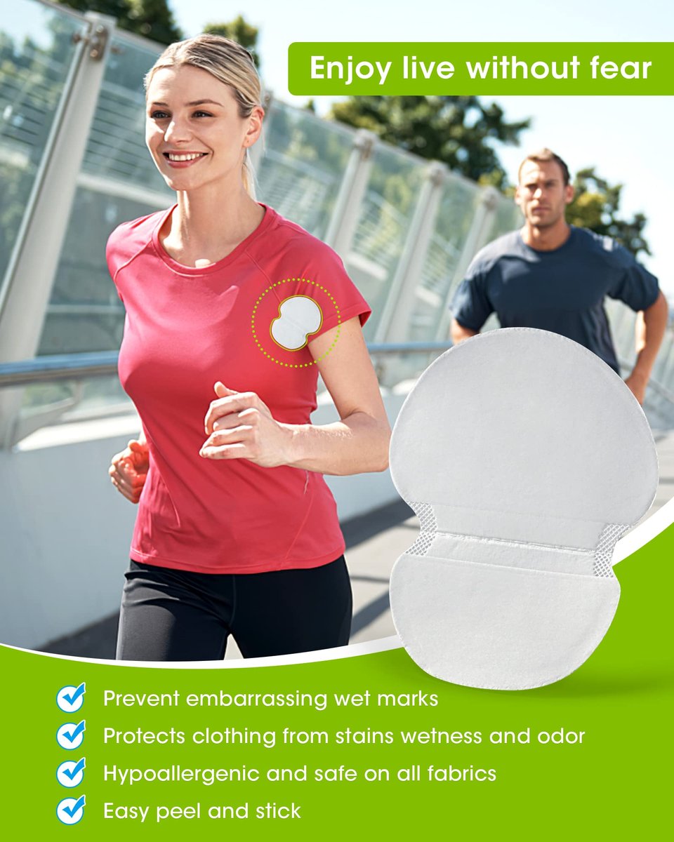 OTTOLIVES Underarm Sweat Pads - 100 Count, Disposable Dress Guards for Men & Women, Hyperhidrosis Protection, Extra Adhesive, Non-Visible - görsel 12