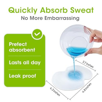 OTTOLIVES Underarm Sweat Pads - 100 Count, Disposable Dress Guards for Men & Women, Hyperhidrosis Protection, Extra Adhesive, Non-Visible