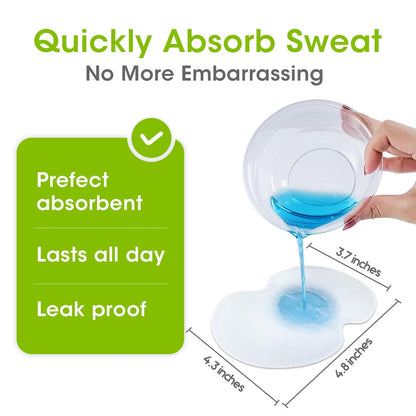 OTTOLIVES Underarm Sweat Pads - 100 Count, Disposable Dress Guards for Men & Women, Hyperhidrosis Protection, Extra Adhesive, Non-Visible