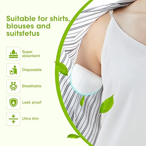 OTTOLIVES Underarm Sweat Pads - 100 Count, Disposable Dress Guards for Men & Women, Hyperhidrosis Protection, Extra Adhesive, Non-Visible - görsel 3
