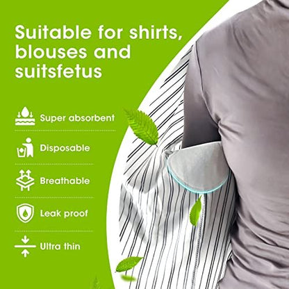 OTTOLIVES Underarm Sweat Pads - 100 Count, Disposable Dress Guards for Men & Women, Hyperhidrosis Protection, Extra Adhesive, Non-Visible