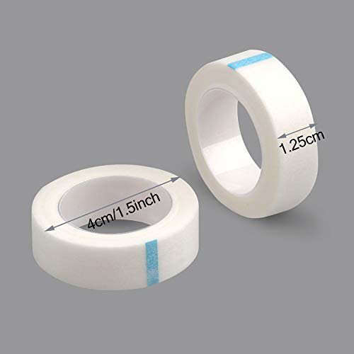 Fenshine 10 Rolls Micropore Medical Tape for Eyelash Extension – Adhesive Fabric Tape, 0.5 Inch x 10 Yards (White, 10 Count) - görsel 4