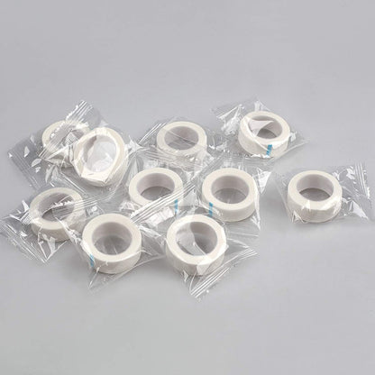 Fenshine 10 Rolls Micropore Medical Tape for Eyelash Extension – Adhesive Fabric Tape, 0.5 Inch x 10 Yards (White, 10 Count)