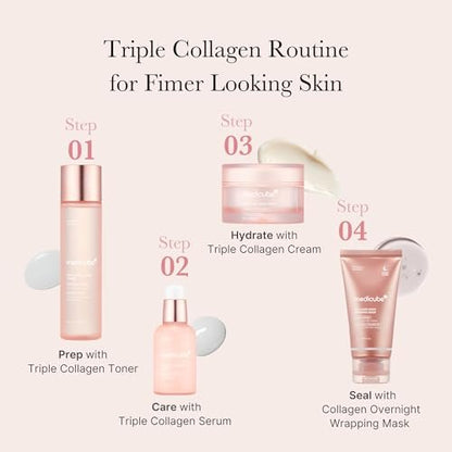 Medicube Triple Collagen Serum – Nourish Dull Skin with Triple Collagen Complex, Niacinamide & Hyaluronic Acid – Lightweight Korean Skincare Serum Avelisse