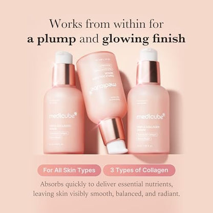 Medicube Triple Collagen Serum – Nourish Dull Skin with Triple Collagen Complex, Niacinamide & Hyaluronic Acid – Lightweight Korean Skincare Serum Avelisse