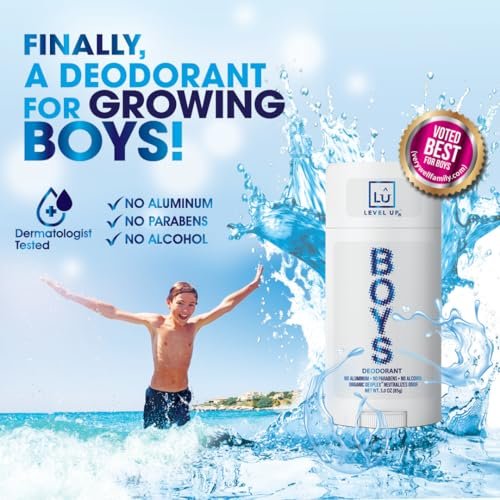 Level Up Boys Deodorant – Aluminum-Free, Alcohol-Free, Paraben-Free, 24 Hr Odor Protection, Clean Fresh Scent, for Kids & Tweens, Made in the USA - görsel 6