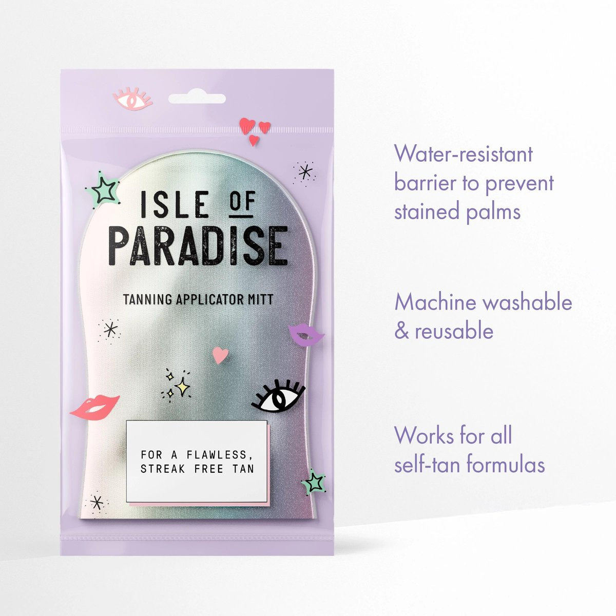Isle of Paradise Tanning Applicator Mitt – Streak-Free Self-Tan Application, Water-Resistant, Reusable & Machine Washable - görsel 3