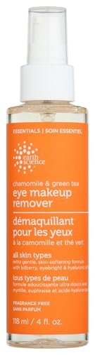 Earth Science Makeup Remover Eye, Chamomile Green Tea, 4 Fl Oz - Gentle & Effective Avelisse