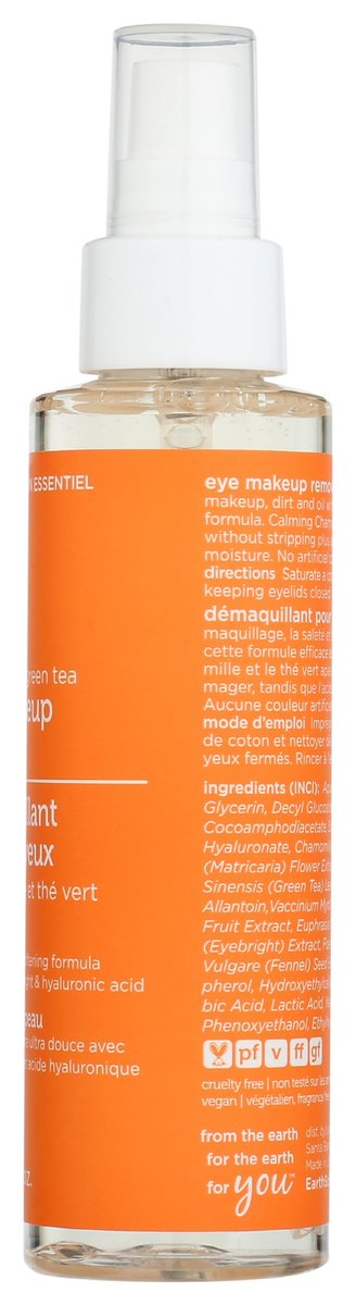 Earth Science Makeup Remover Eye, Chamomile Green Tea, 4 Fl Oz - Gentle & Effective Avelisse