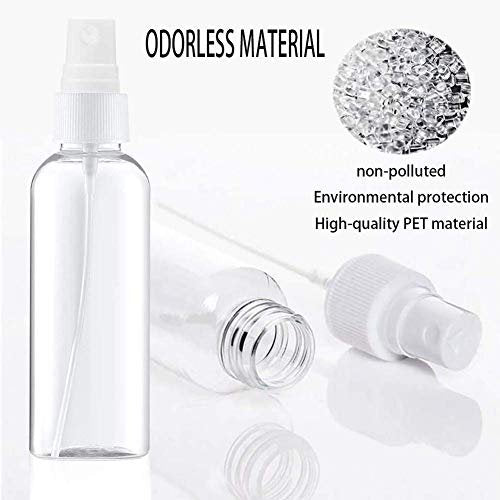 DreiWasser 5-Pack Small Spray Bottles 3.4oz (100ml) Clear PET Plastic for Essential Oils, Perfumes, Travel, Cleaning, Gardening - görsel 5